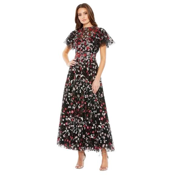 Mac Duggal Dresses & Skirts - Mac Duggal 20323 Black Multi Embroidered Rhinestone Gown Size 6 $698